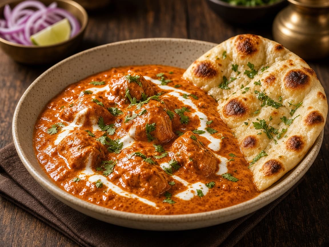 Butter chicken + naan